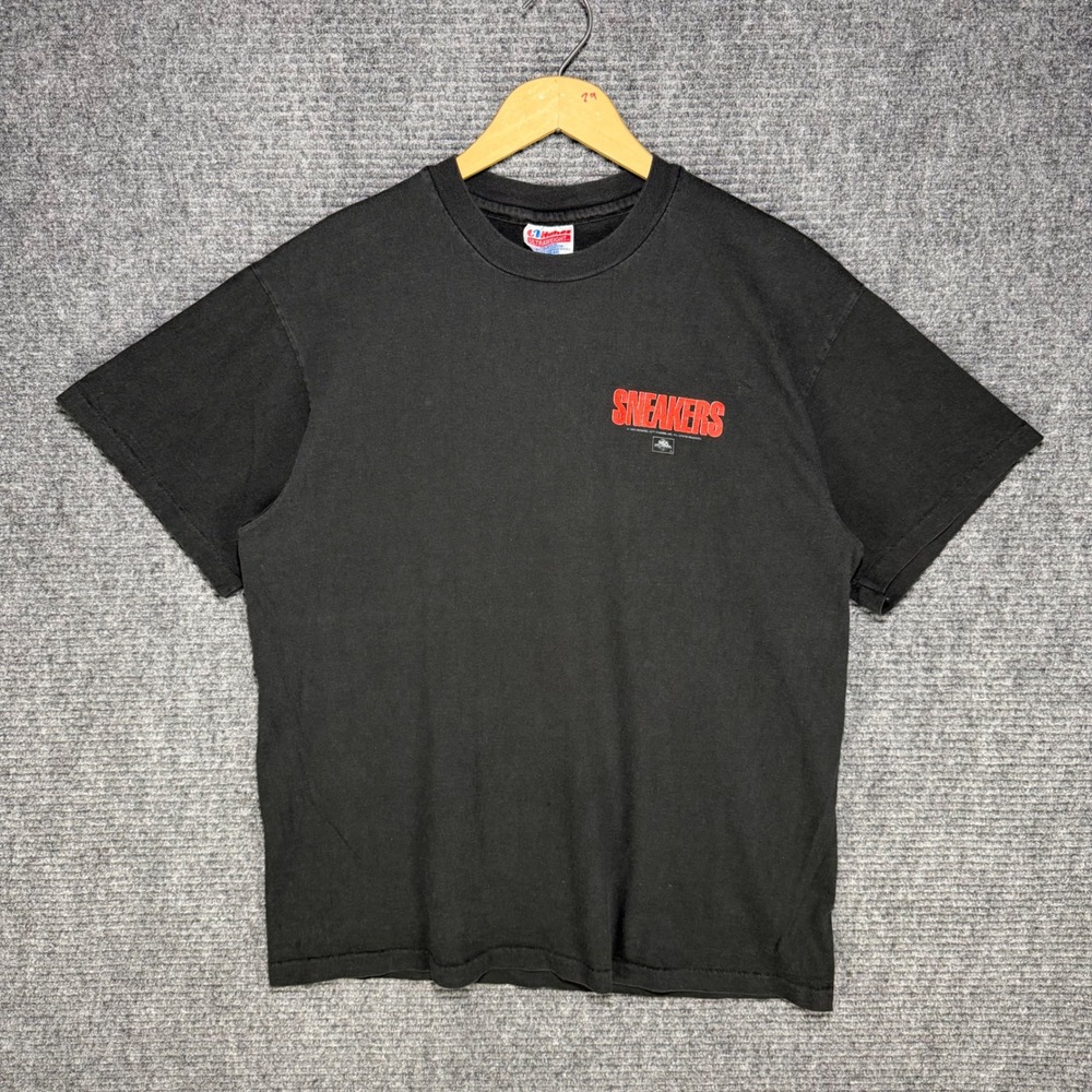 Vintage 1992 Sneakers Movie Promo T Shirt Hanes Ultraweight Mens Large Fits S/M